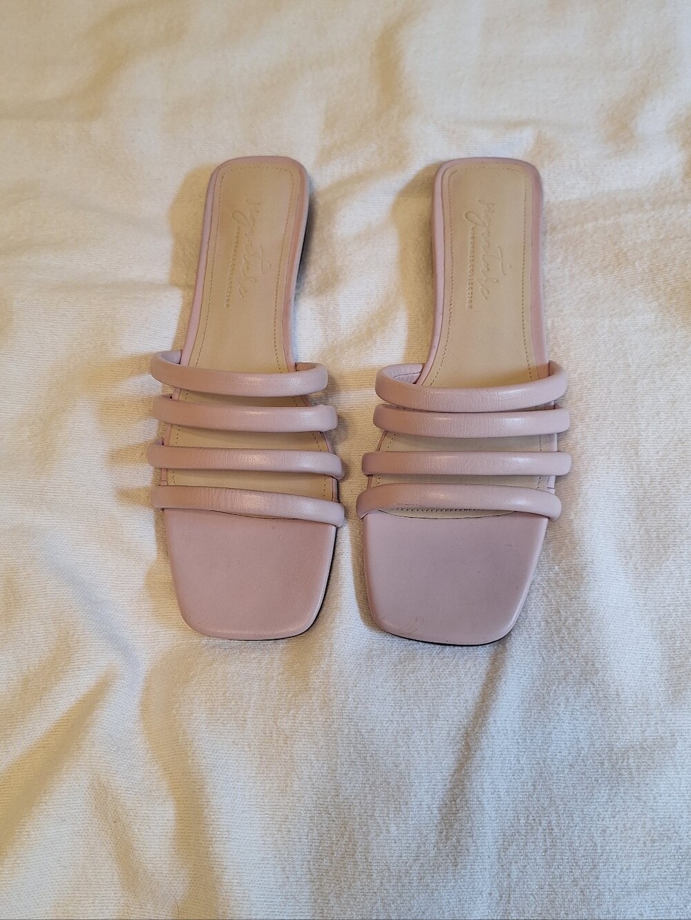 Journee Collection Signature Leather Square Toe Sandal